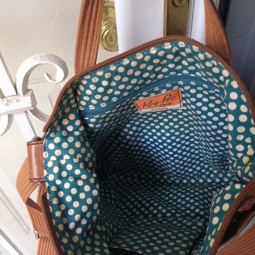 Fossil Key-Per Coated Canvas Crossbody Bag. - Picture 10 of 11